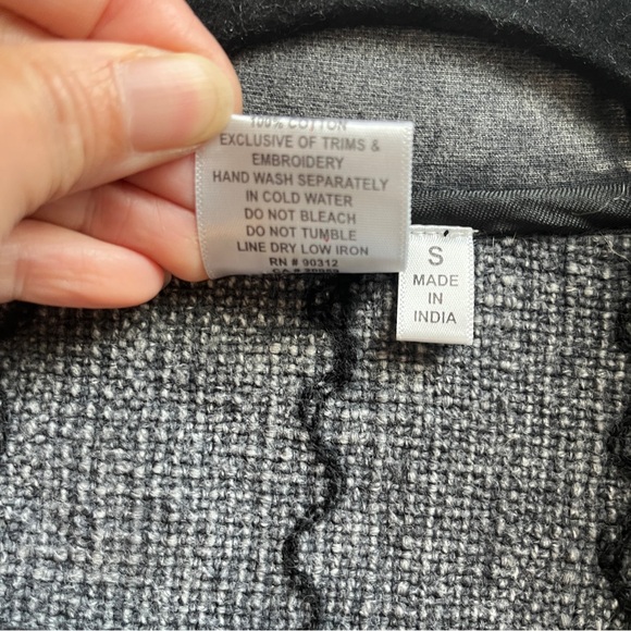 Paisley & Sage Artistic Gray Patchwork Women's Coat Sz S - Picture 5 of 10